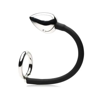 Tug + Plug Cock& Ball Ring With Anal Plug