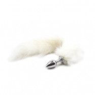 Velvet Touch Tail Buttplug - White