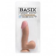 BASIX 6.5" DONG W SUCTION CUP FLESH