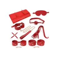 7-pcs Bondage Set With Bag Red