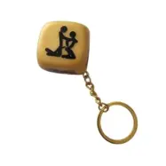 Diablo Picante Golden Dice Keychain With Poses