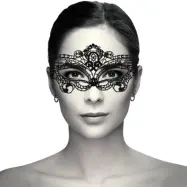 Fine Lace Mask - Ögonmask i vacker fjärilspets - Svart