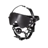 Full Head Blindfold &amp; Ball Gag Set
