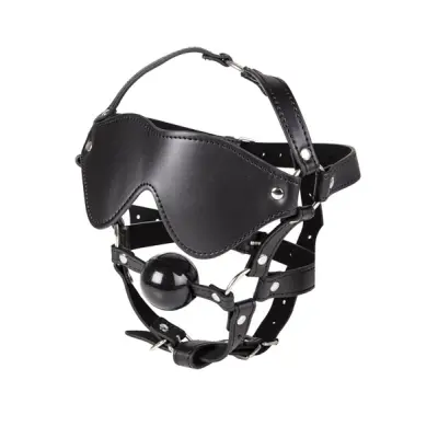 Full Head Blindfold& Ball Gag Set