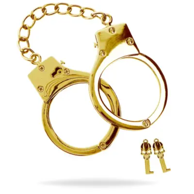 Gold Plated BDSM Handcuffs