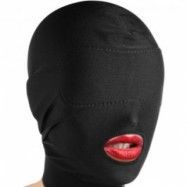 Master Series Disguise Open Mouth Mask med Ögonbindel - Svart - One Size