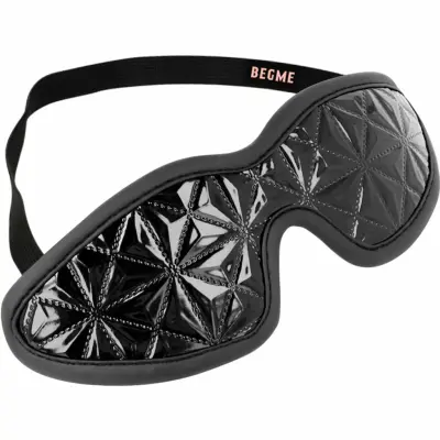 Premium Blind Mask - Ögonbindel i Veganskt läder med neopren foder - Svart