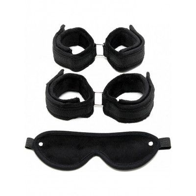 Rimba: Soft Bondage Set, Cuffs&Blindfold