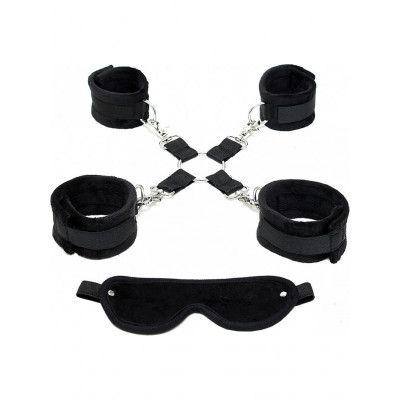 Rimba: Soft Bondage Set, Hogtie, Cuffs & Blindfold