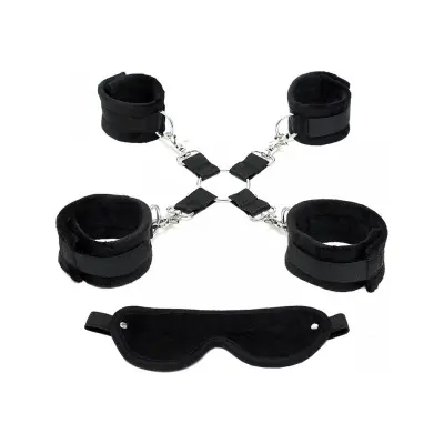 Rimba: Soft Bondage Set, Hogtie, Cuffs & Blindfold