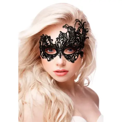 Royal black lace mask