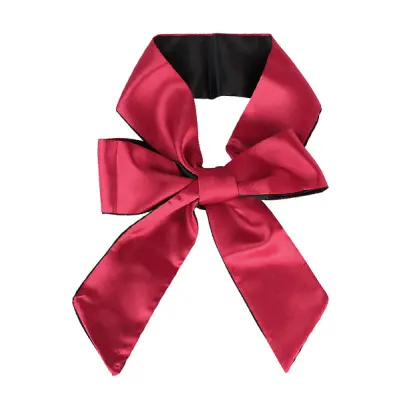 Satin Long Blindfold Red