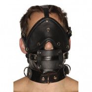 Strict Leather Premium Muzzle with Blindfold and Gags