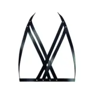 Bijoux Indiscrets Maze Halter Bra Harness Black