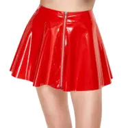 Black Level - Vinyl Skirt - Red - S