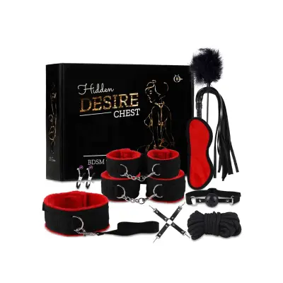 Hidden Desire BDSM Chest Black/Red