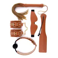 BDSM Set Cognac Vegan Leather