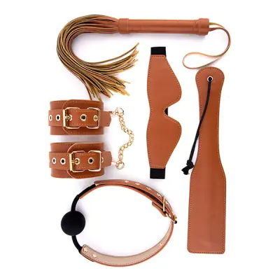 BDSM Set Cognac Vegan Leather