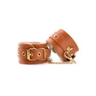Blaze Elite Hand Cuffs Cognac Vegan Leather