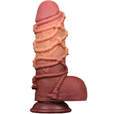 Dual Layered Silicone Cock With Rope 24,5 cm