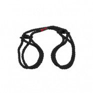 Hogtied - Bind & Tie - 6mm Hemp Wrist or Ankle Cuffs - Black