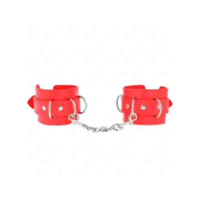 Kink 3 D-Ring Wrist Restraints Adjustable Red 17.5-25 Cm X 6 Cm