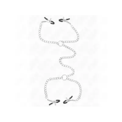 Kink 4 Chain Nipple Clamps 32 Cm With Little Chains 14 Cm