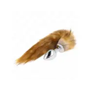 Kink Anal Plug Size L 10 X 4 Cm With Synthetic Tail 40 Cm Brown