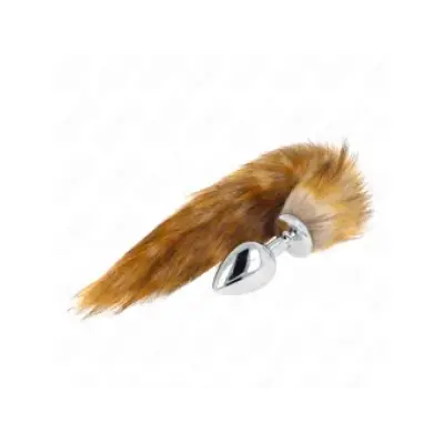 Kink Anal Plug Size L 10 X 4 Cm With Synthetic Tail 40 Cm Brown