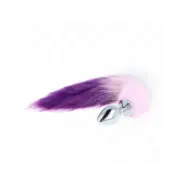 Kink Anal Plug Size L 10 X 4 Cm With Synthetic Tail 40 Cm Purple