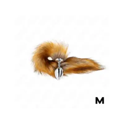 Kink Anal Plug Size M 8 X 3.5 Cm With Synthetic Tail 40 Cm Brown