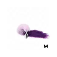 Kink Anal Plug Size M 8 X 3.5 Cm With Synthetic Tail 40 Cm Purple