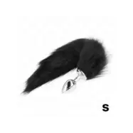 Kink Anal Plug Size S 7 X 3 Cm With Synthetic Tail 40 Cm Black