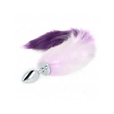 Kink Anal Plug Size S 7 X 3 Cm With Synthetic Tail 40 Cm Purple