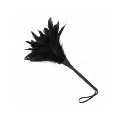 Kink Black Maids Horn Shaped Tickle Chicken Feathers 36 Cm