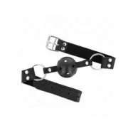 Kink Breathable Ball 4 Cm Gag With Double Rivet Model 1 Black 62.5 X 2.5 Cm Adjustable 42-58 Cm