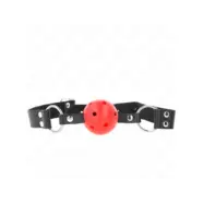 Kink Breathable Ball 4 Cm Gag With Double Rivet Red 62.5 X 2.5 Cm Adjustable 42-58 Cm