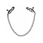 Kink Flat Chain Nipple Clamps Black 30 Cm