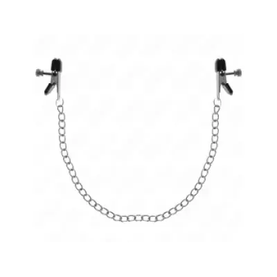Kink Flat Chain Nipple Clamps Silver 34 Cm