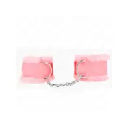 Kink Furry Lined Wrist Restraints Pink Adjustable 17-31 Cm X 7 Cm