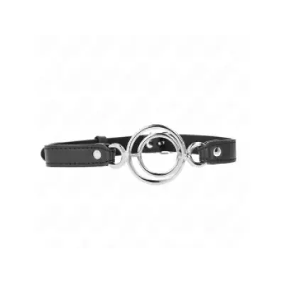 Kink Gag With Multiple O-Rings 5 Cm Black 63 X 2.5 Cm