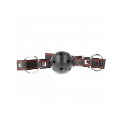 Kink Hollow Hard Black Ball Gag Model 2 65 X 2.5 Cm