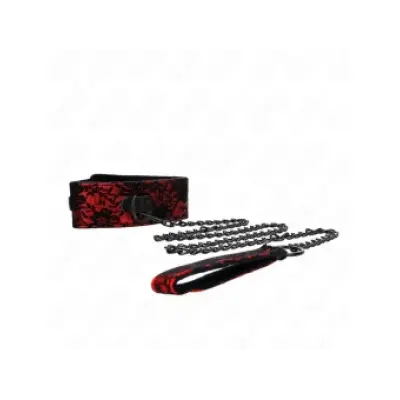 Kink Lace Necklace With Belt With Real Leather Belt 105 Cm / 44 X 5.5 Cm