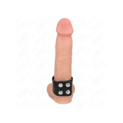 Kink Leather Penis Ring With Pressure Closure 18.5 X 3.3 Cm