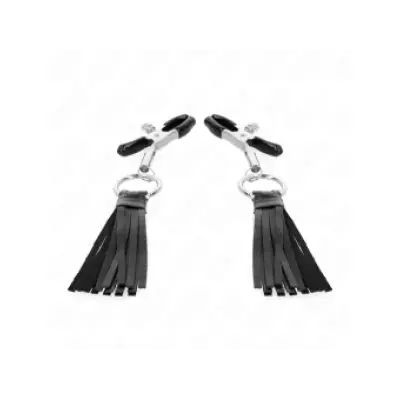 Kink Leatherette Tassel Nipple Clamps 6 Cm