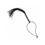 Kink Mini Silicone Whip With 6 Black Beads 26 Cm