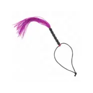 Kink Mini Silicone Whip With 6 Purple Beads 26 Cm