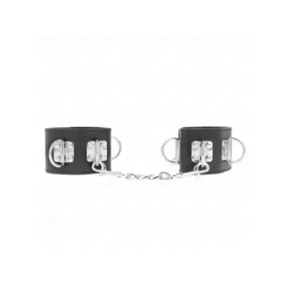 Kink Multiposition Wrist Restraints With Padlock Closure Black Adjustable 16-23 Cm X 5.5 Cm