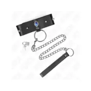 Kink Necklace 65 Cm With Strap With Blue Diamonds Adjustable 36-43 Cm X 5 Cm