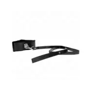 Kink Necklace With Leash 116 Cm With Silver Studs Model 4 Black Adjustable 40-48 Cm X 6 Cm